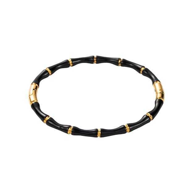 Black & Gold Bamboo Bangle