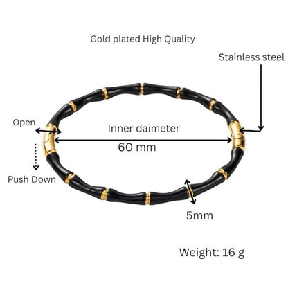 Black & Gold Bamboo Bangle